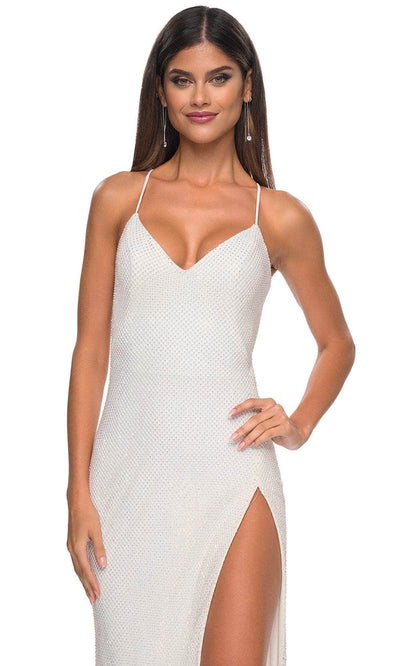 La Femme 32203 - Rhinestone Net Prom Dress Prom Dresses