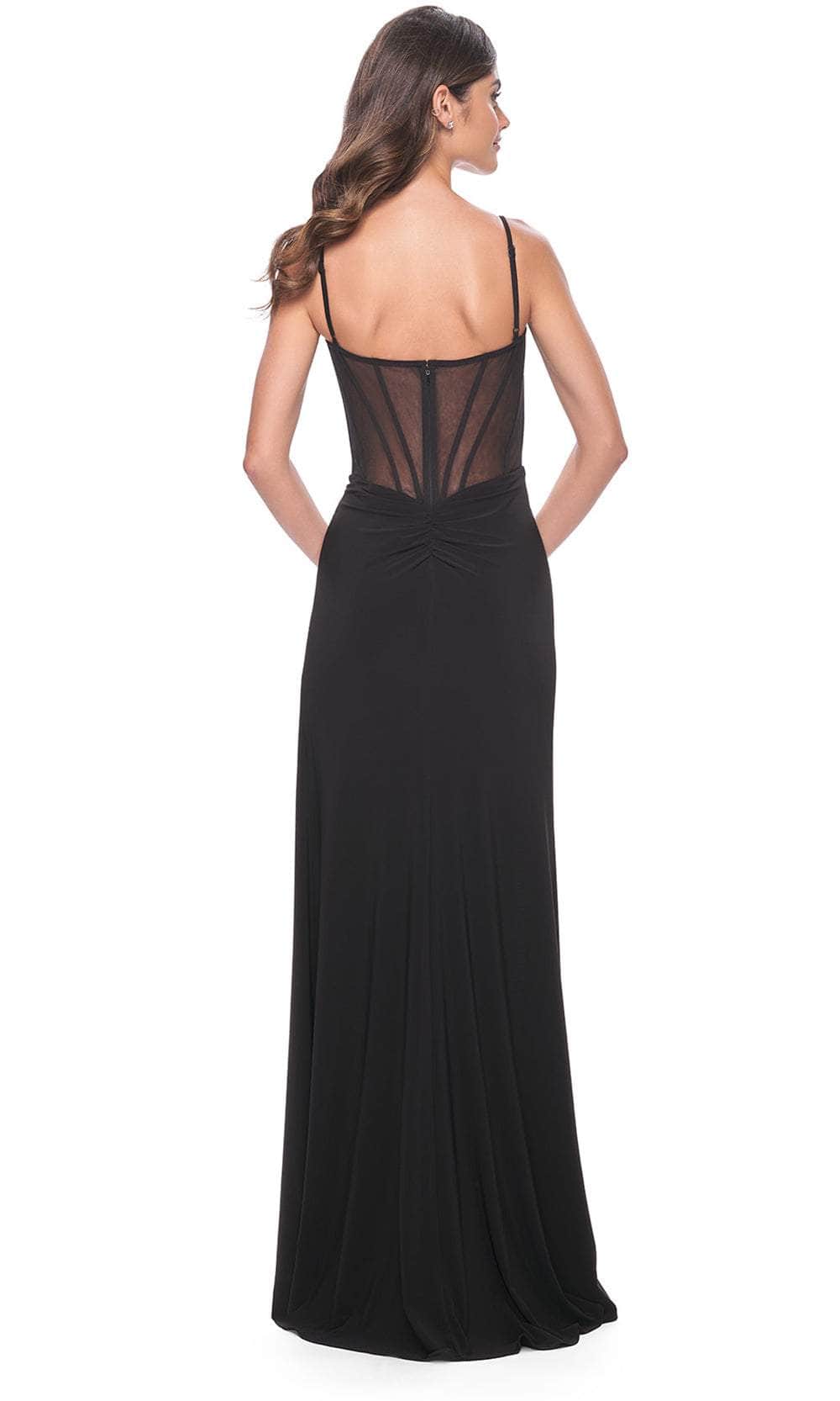La Femme 32220 - Illusion Back Sheath Prom Gown Formal Gowns