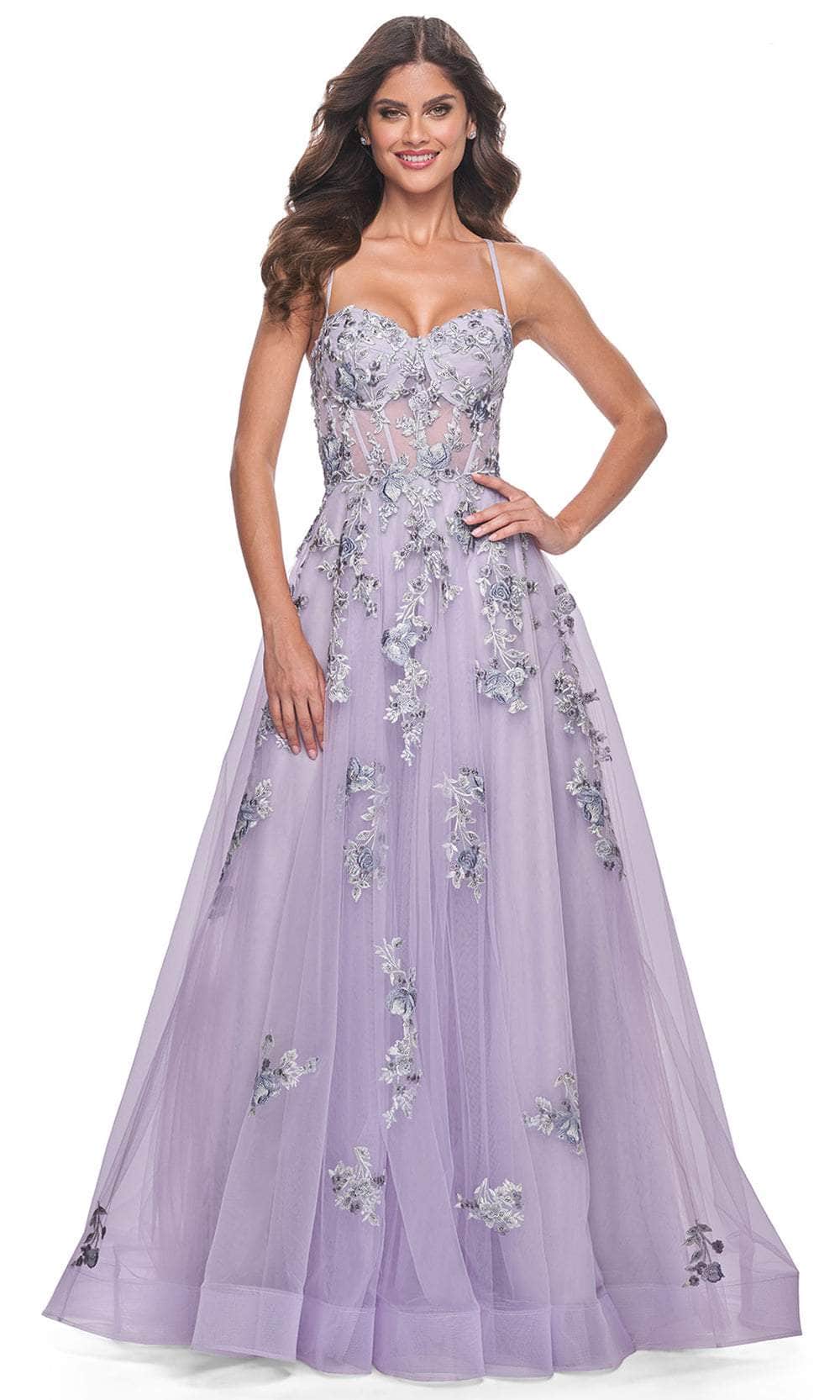 La Femme 32221 - Sleeveless Corset Prom Gown Prom Dresses