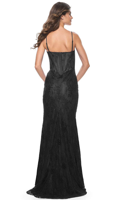 La Femme 32231 - Lace V-Neck Prom Dress Evening Dresses