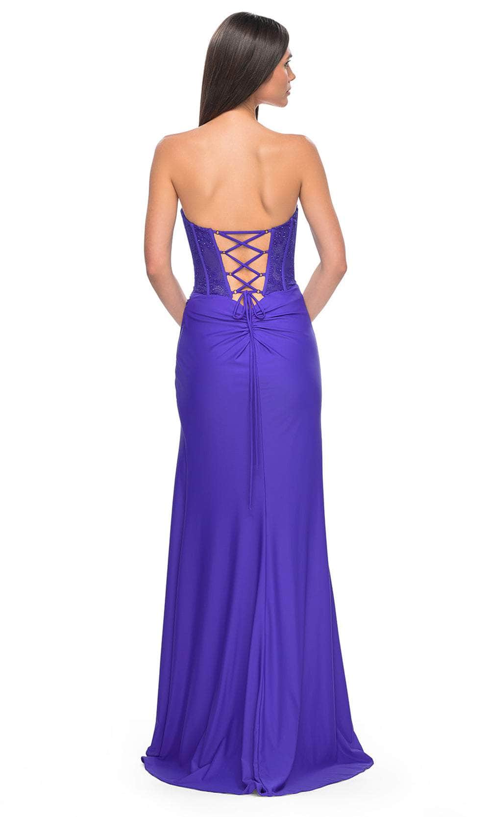 La Femme 32234 - Strapless Side Slit Prom Gown Evening Dresses