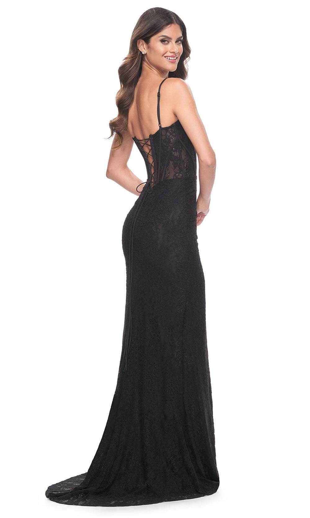 La Femme 32237 - Stretch Lace Corset Prom Gown Evening Dresses