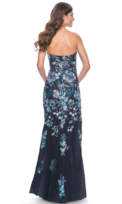 La Femme 32251 - Floral Sequin Sweetheart Prom Gown Prom Dresses