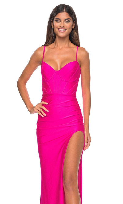 La Femme 32256 - Deep Bustier Prom Dress Evening Dresses