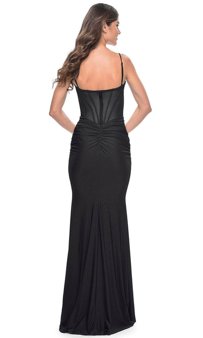 La Femme 32257 - Spaghetti Strap Bustier Prom Dress Evening Dresses