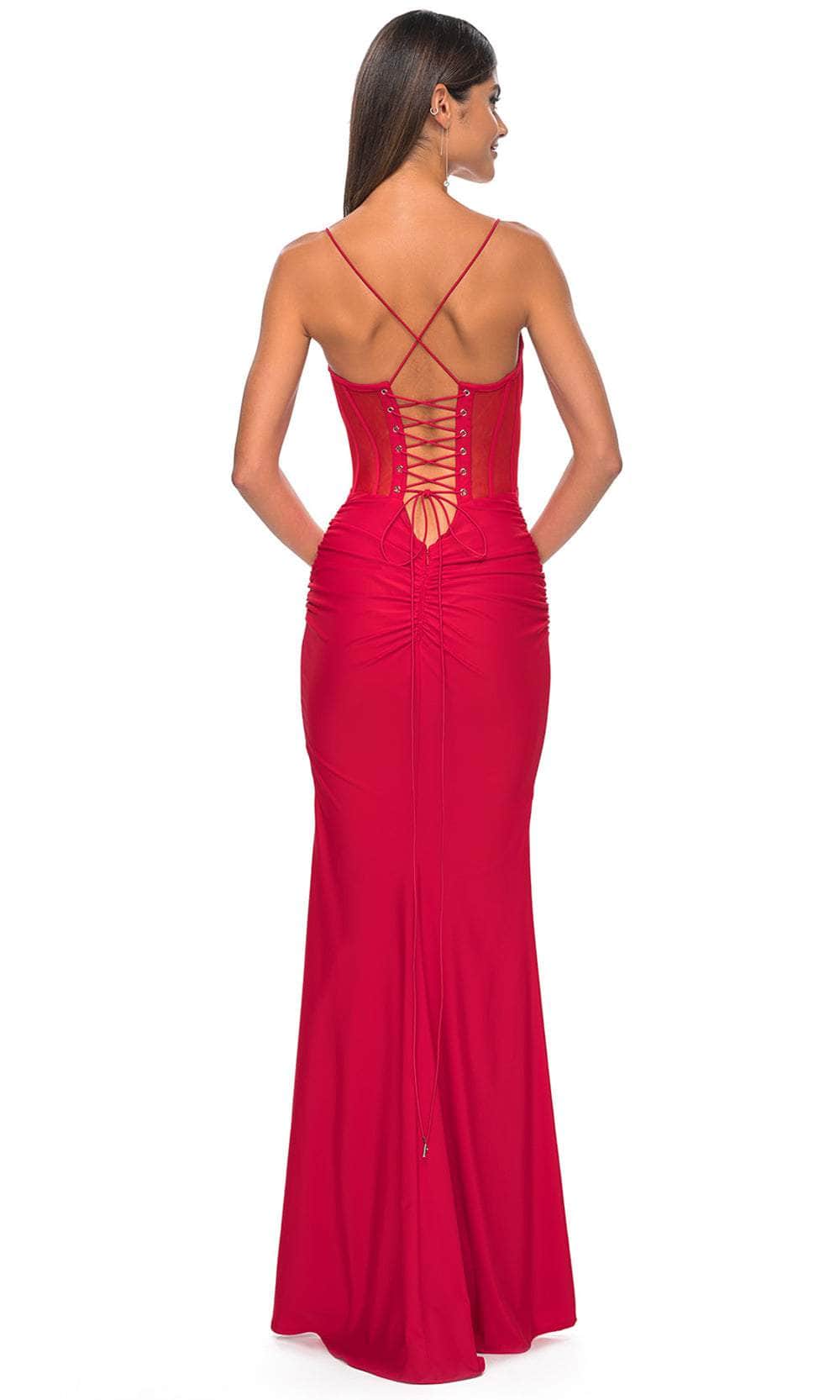 La Femme 32258 - Spaghetti Strap Fitted Prom Gown Evening Dresses