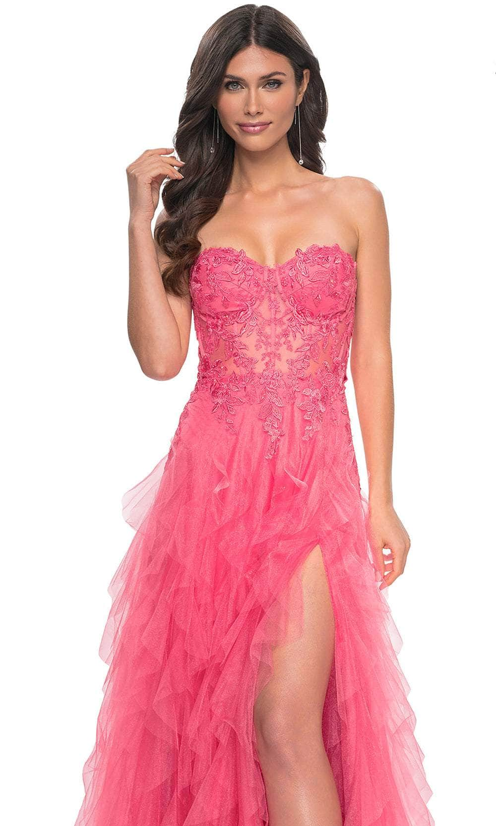 La Femme 32286 - Sweetheart Ruffle Prom Gown Prom Dresses