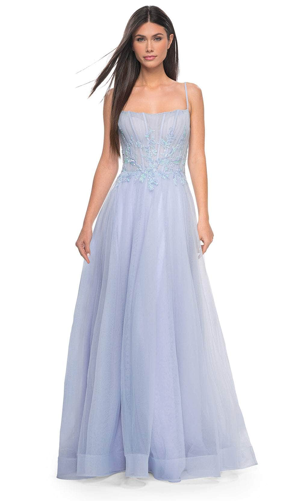 La Femme 32293 - Embroidered A-Line Prom Gown Prom Dresses