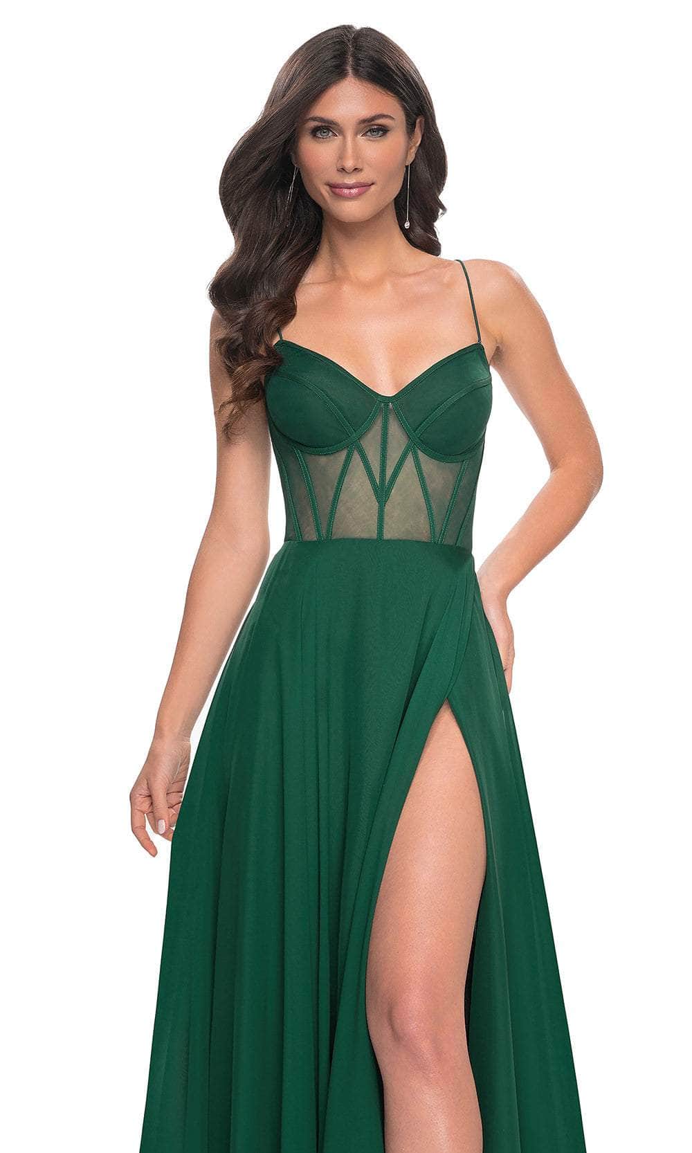 La Femme 32296 - Illusion Corset Prom Dress Evening Dresses