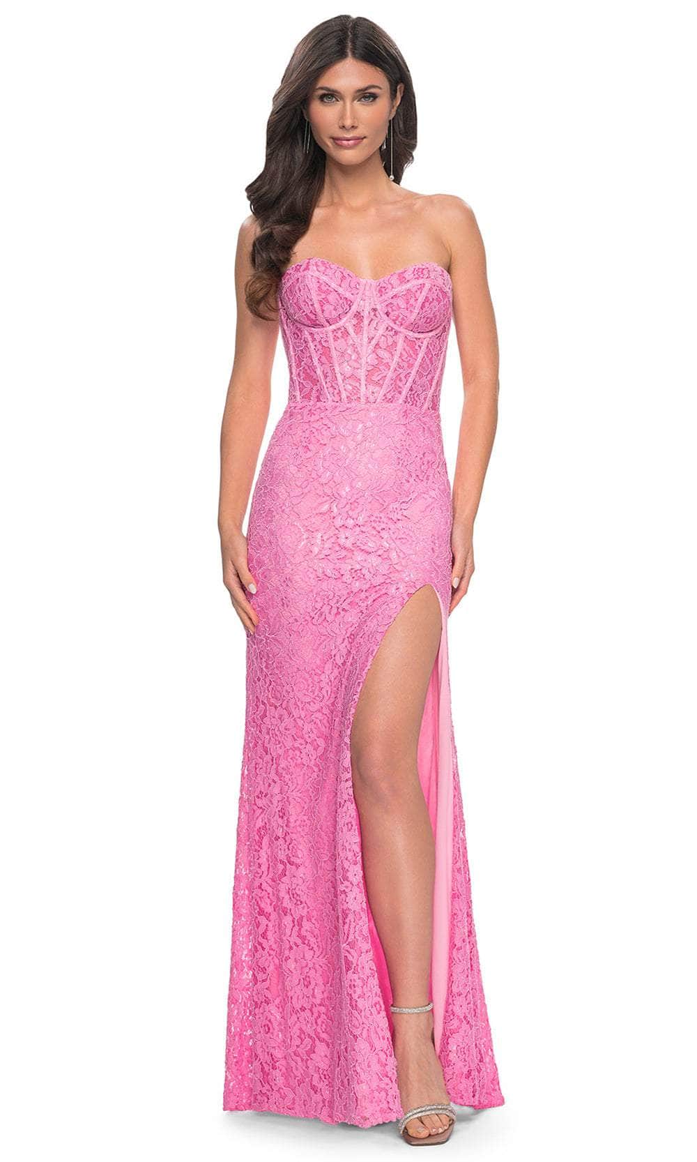 La Femme 32298 - Strapless Sweetheart Prom Gown Prom Dresses 00 / Pink