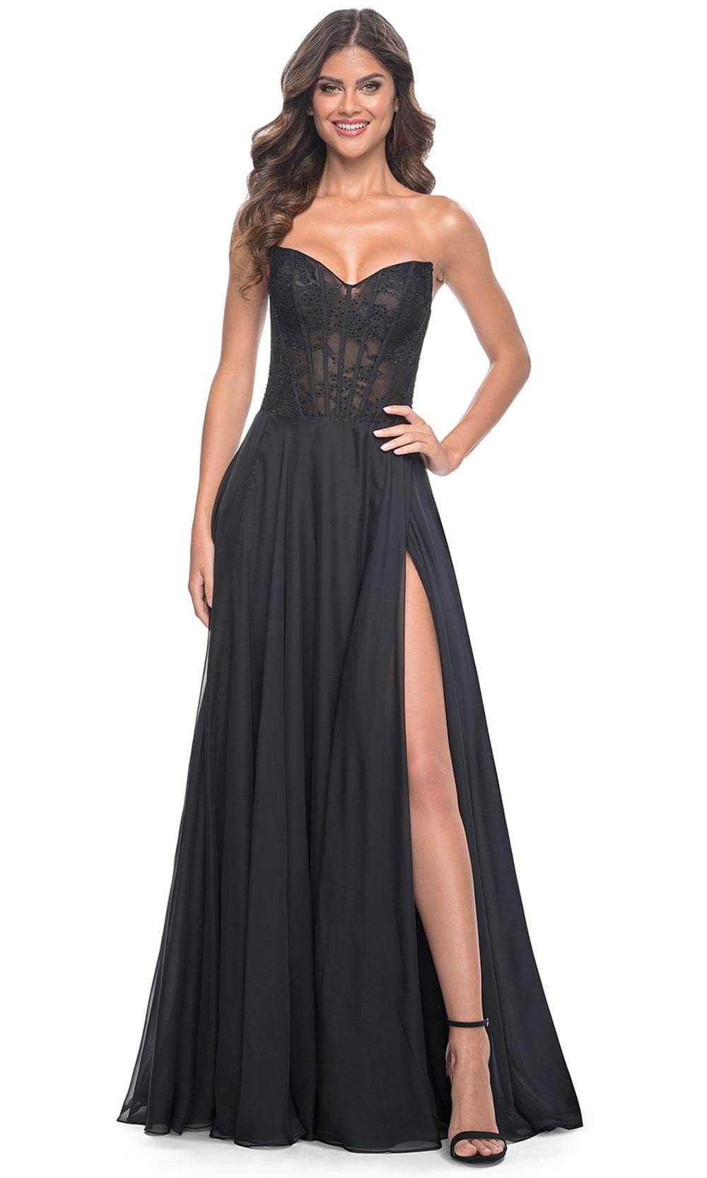 La Femme 32311 - Strapless A-Line Prom Dress Prom Dresses 00 / Black