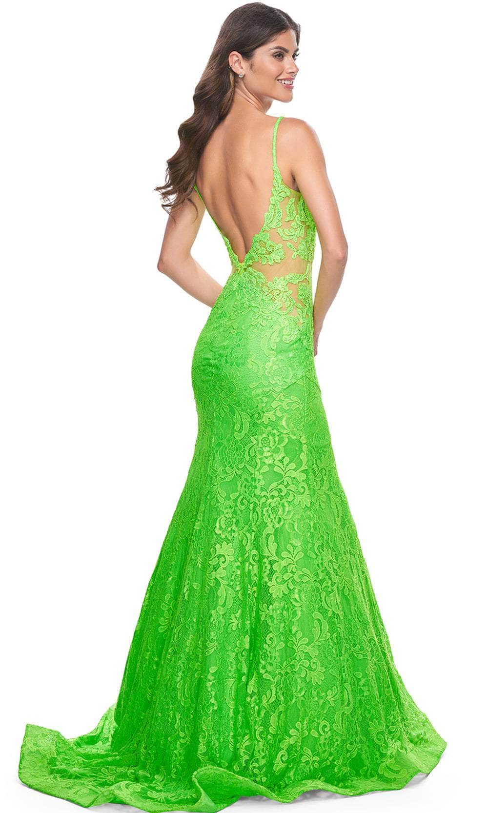 La Femme 32314 - Illusion Sides Mermaid Prom Gown Prom Dresses