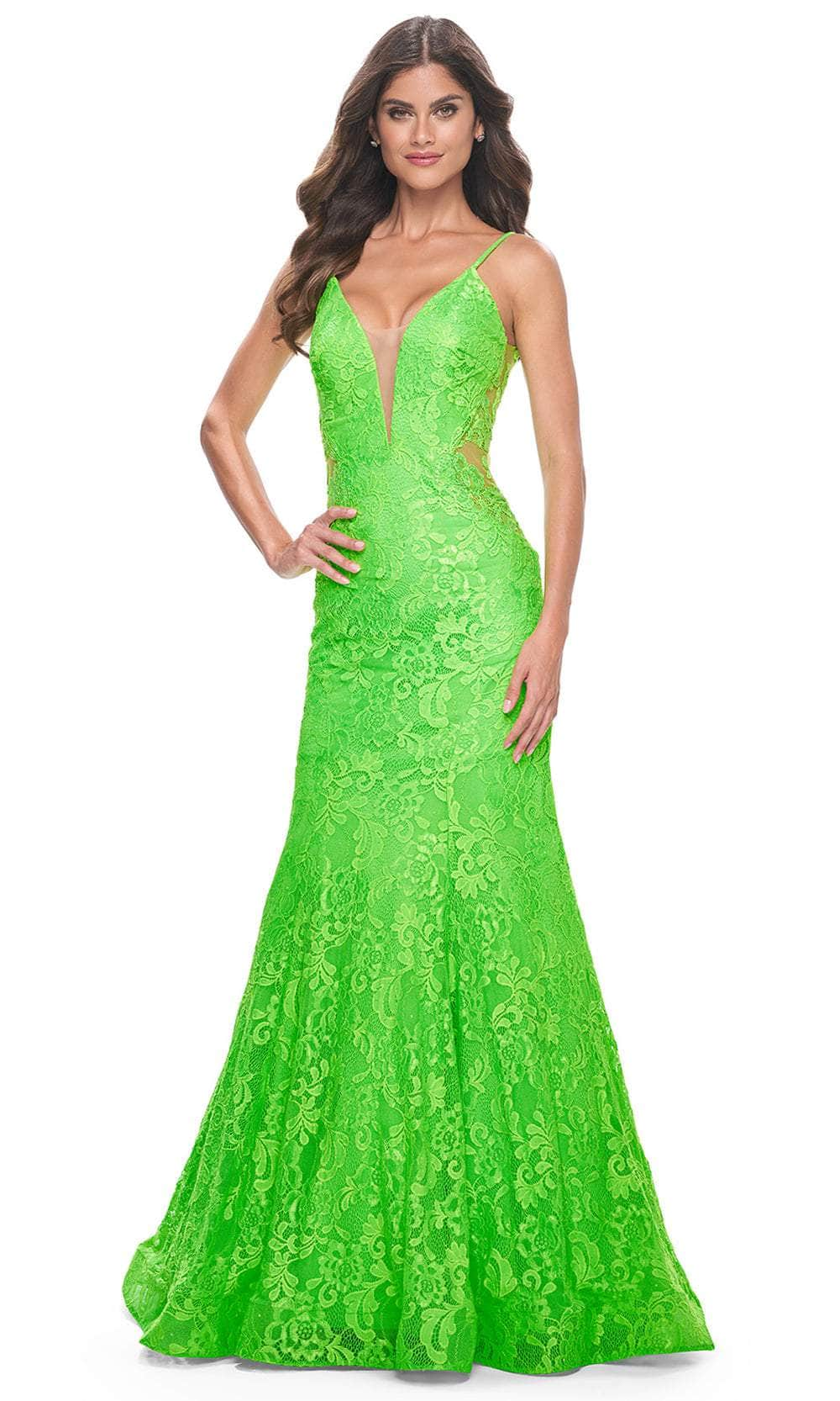 La Femme 32314 - Illusion Sides Mermaid Prom Gown Prom Dresses