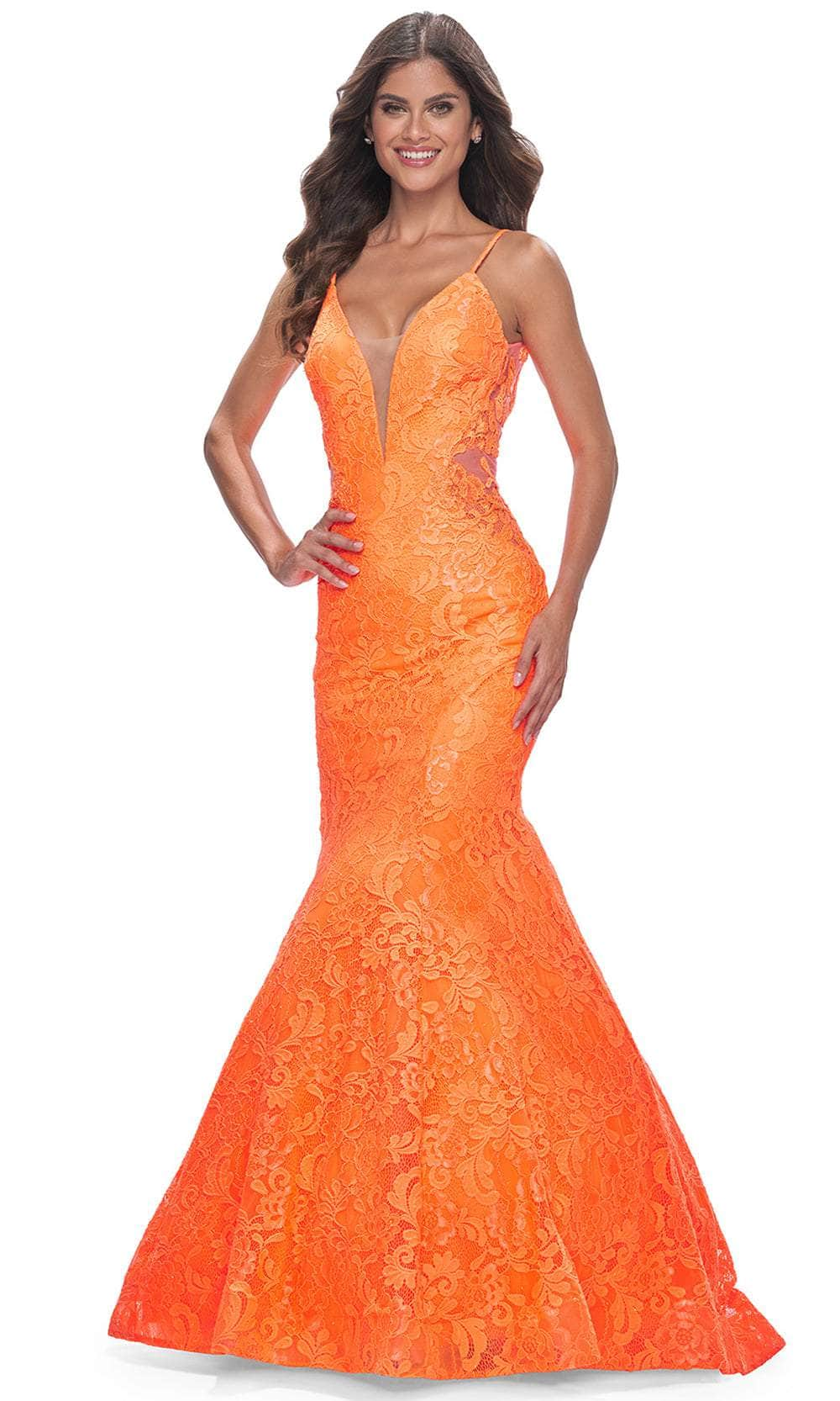 La Femme 32314 - Illusion Sides Mermaid Prom Gown Prom Dresses