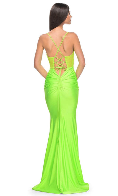 La Femme 32322 - Scoop Lace-Up Back Prom Gown Evening Dresses