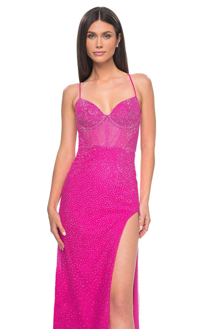 La Femme 32328 - Rhinestone Embellished Sleeveless Prom Dress Evening Dresses