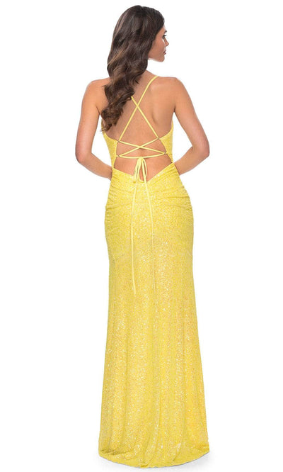 La Femme 32330 - Sequined Strappy Back Prom Dress Evening Dresses