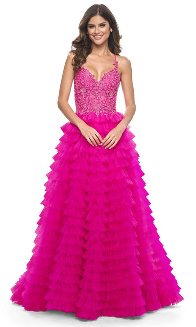 La Femme 32334 - Ruffled A-line Prom Gown Prom Dresses