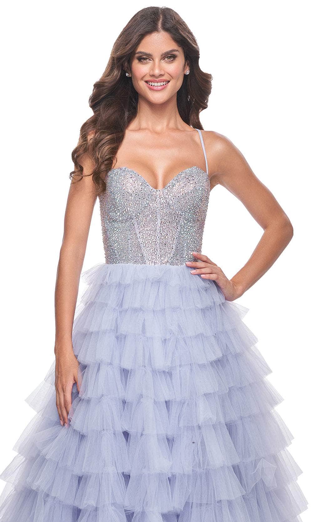 La Femme 32335 - Rhinestone Embellished Corset Ballgown Prom Dresses