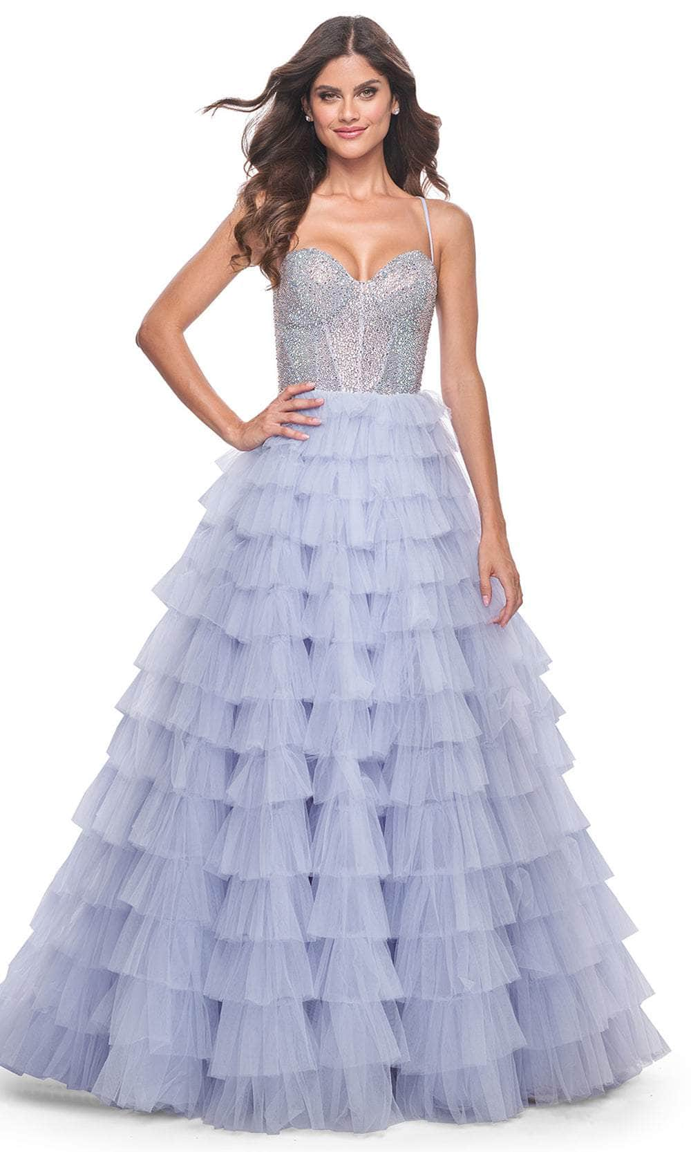 La Femme 32335 - Rhinestone Embellished Corset Ballgown Prom Dresses