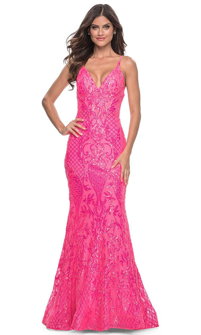 La Femme 32337 - Mermaid Sequin Prom Gown Prom Dresses