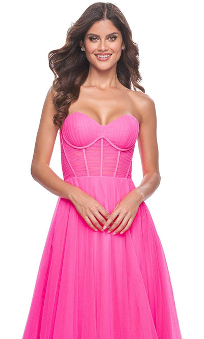 La Femme 32341 - Corset Top Strapless Prom Gown Prom Dresses