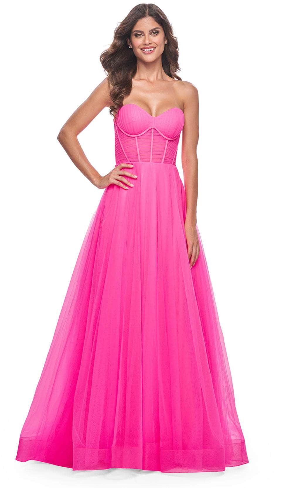 La Femme 32341 - Corset Top Strapless Prom Gown Prom Dresses