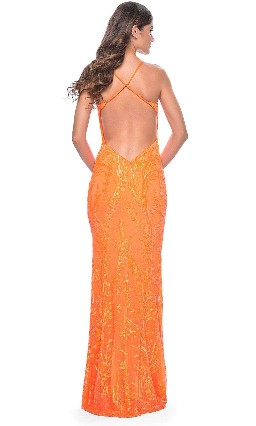 La Femme 32343 - V-Neck Open Back Prom Dress Evening Dresses