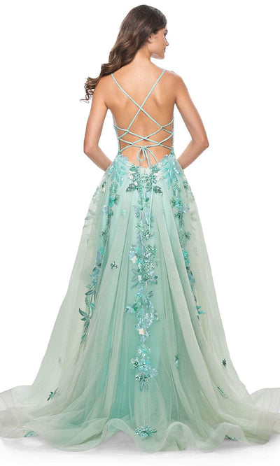La Femme 32347 - Lace-Up Back Corset Prom Gown Evening Dresses