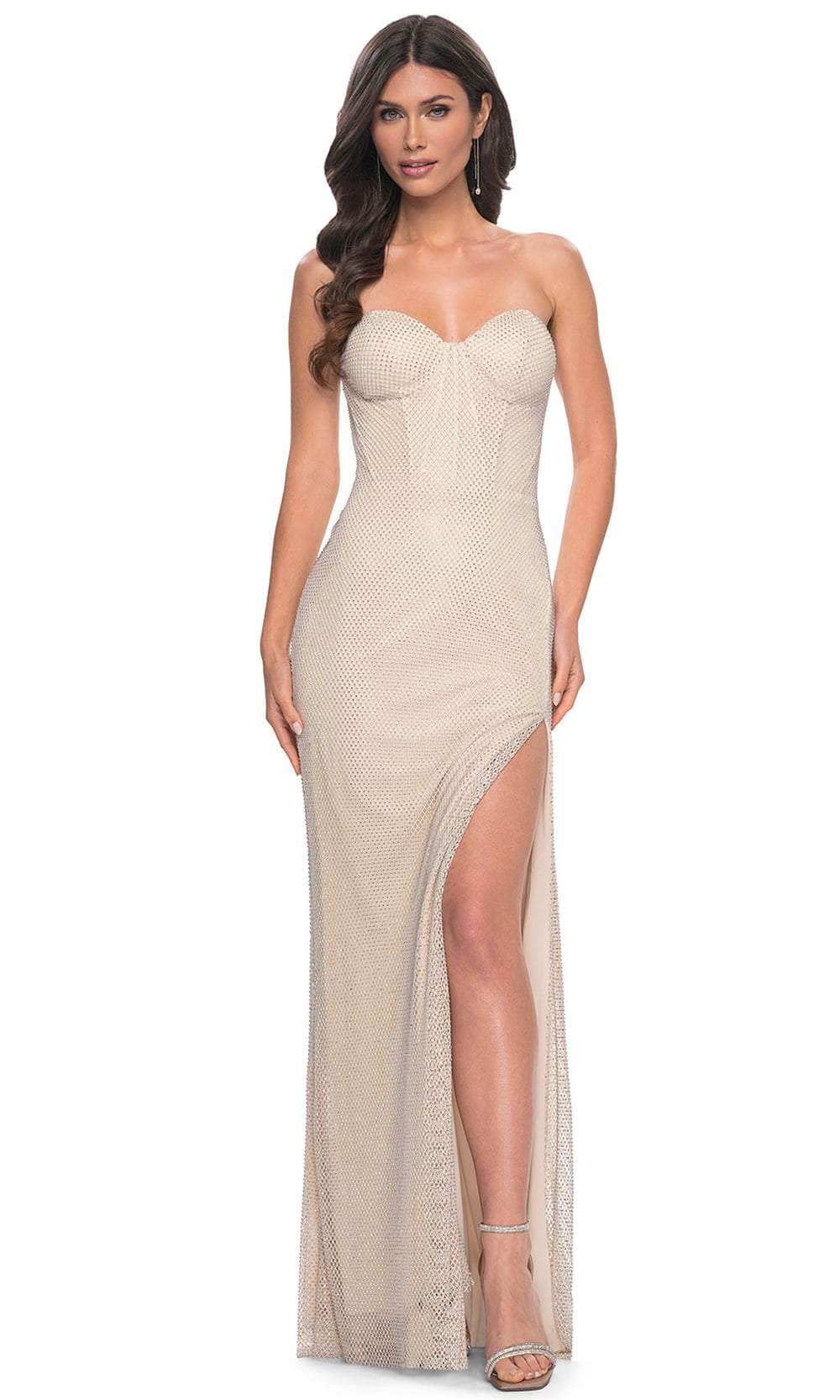 La Femme 32414 - Strapless Sweetheart Neck Prom Dress Prom Dresses 00 / Champagne