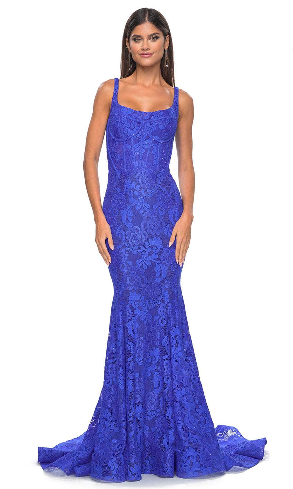 La Femme 32420 - Mermaid Corset Bodice Prom Gown Prom Dresses 00 / Royal Blue