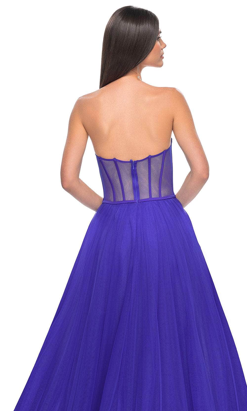 La Femme 32424 - Strapless Sheer Back Prom Gown Prom Dresses