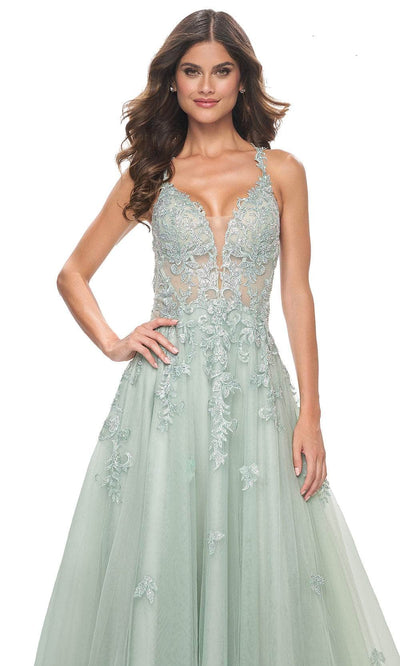 La Femme 32438 - Embellished A-Line Prom Gown Evening Dresses