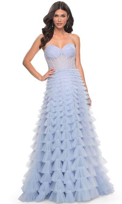 La Femme 32447 - Ruffled A-Line Prom Gown Prom Dresses