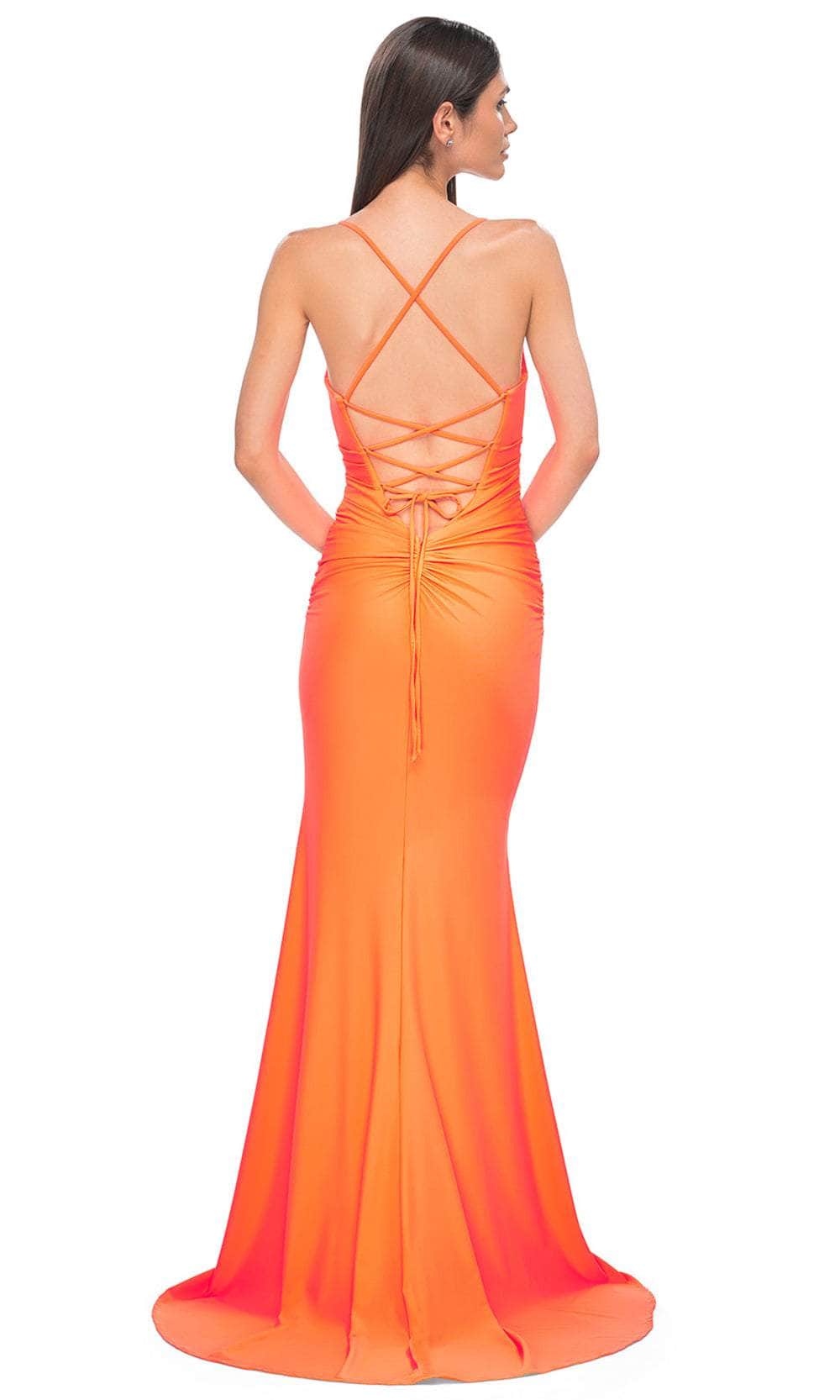 neon orange prom dresses Dress on Sale glitter fitted satin dress Prom Dress Style #32343 |
