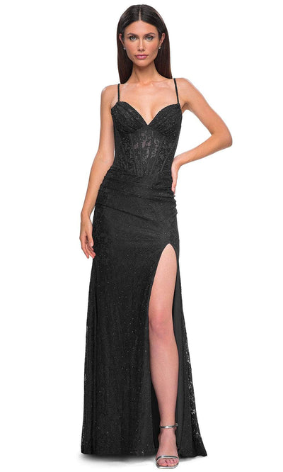 La Femme 32947 - Beaded Lace Sleeveless Prom Gown Special Occasion Dress
