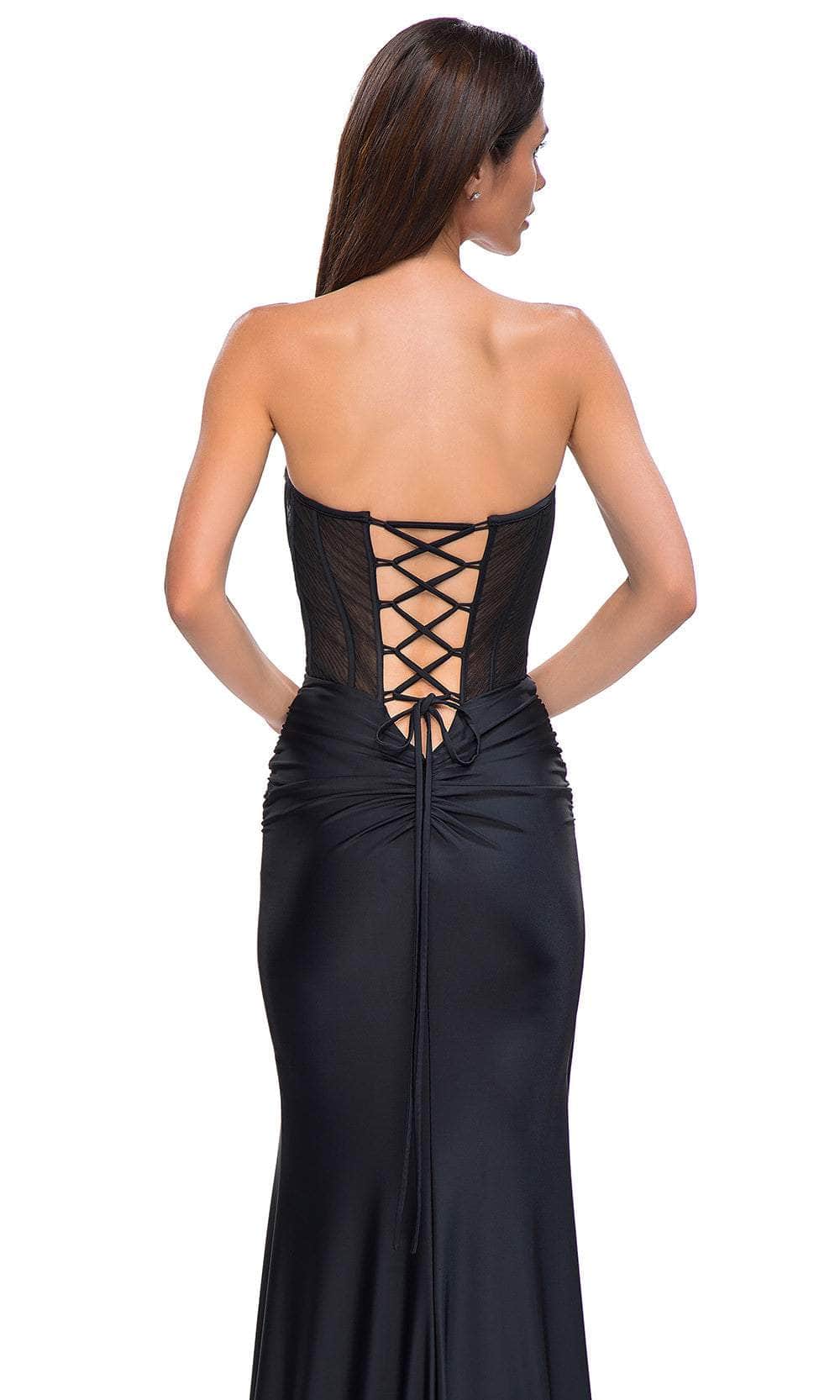 La Femme 32971 - Illusion Corset Strapless Sweetheart Prom Gown Special Occasion Dress