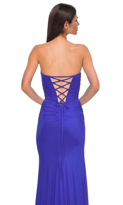 La Femme 32990 - V-Back High Slit Prom Gown Special Occasion Dress