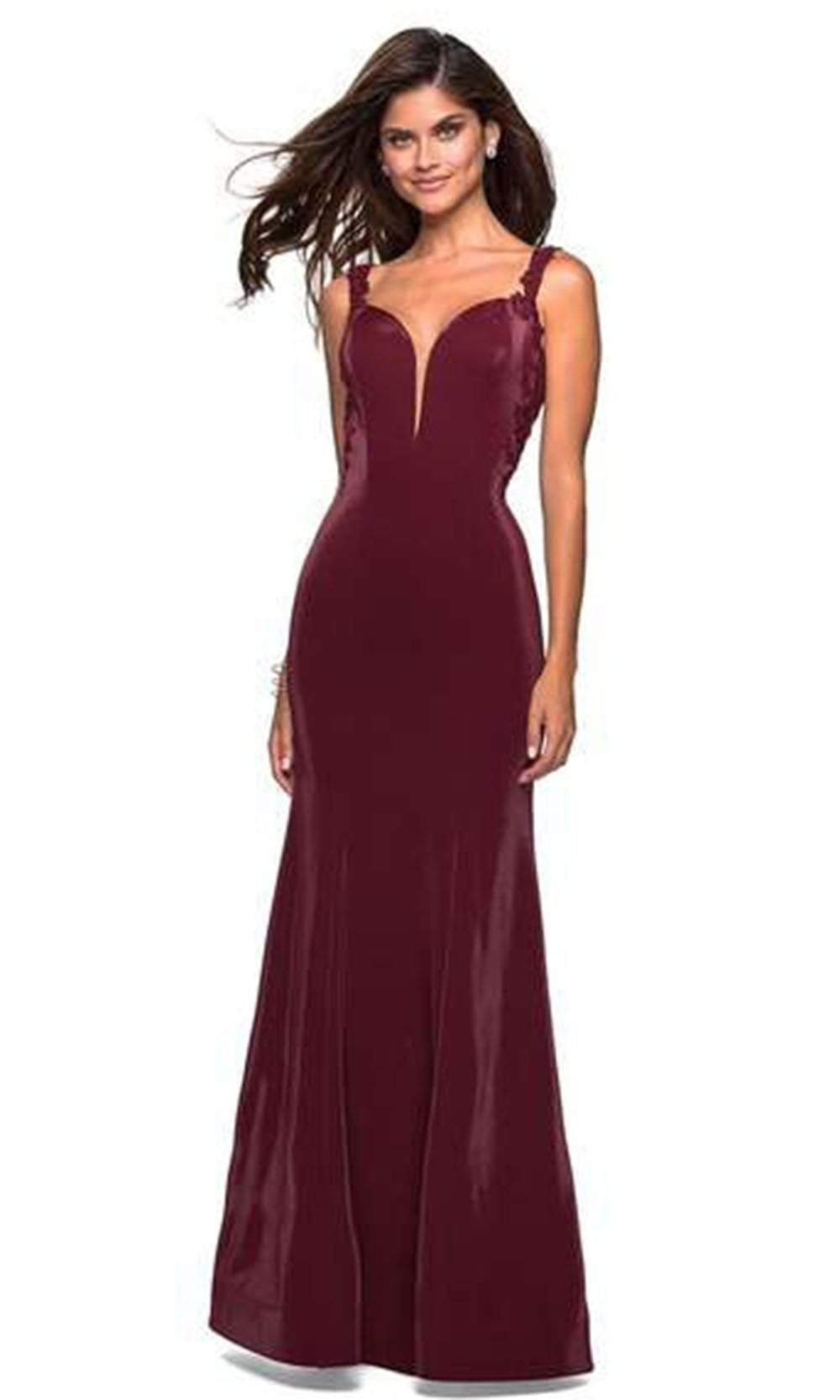 La Femme 27474SC - Strappy Open Back Evening Gown