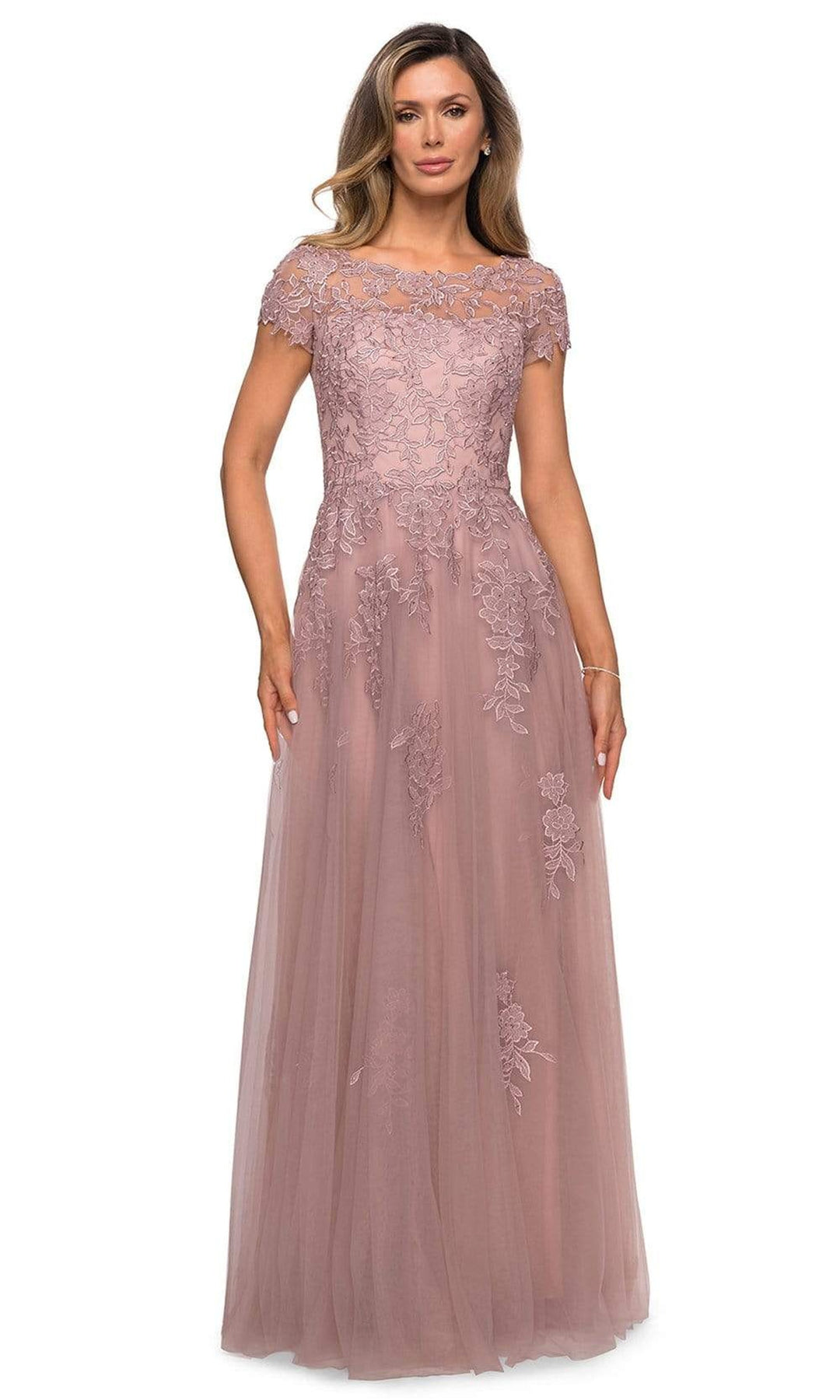 La Femme - Embroidered Gown 27920SC