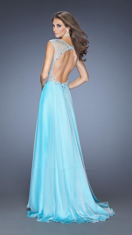 La Femme Gigi - 20074 Lavishly Embellished Illusion Bateau A-Line Gown Special Occasion Dress