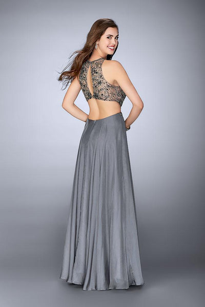 La Femme Gigi - 23761 Elaborate Bateau Illusion Long Evening Gown Special Occasion Dress