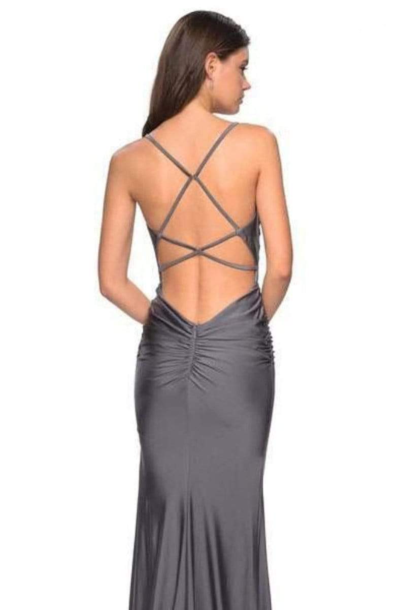 La Femme - Ruched Sweetheart Trumpet Evening Gown 27501SC CCSALE