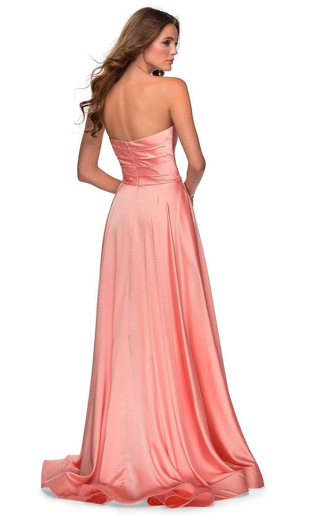 La Femme - Sweetheart Ruched Bodice A-Line Dress 28608SC CCSALE
