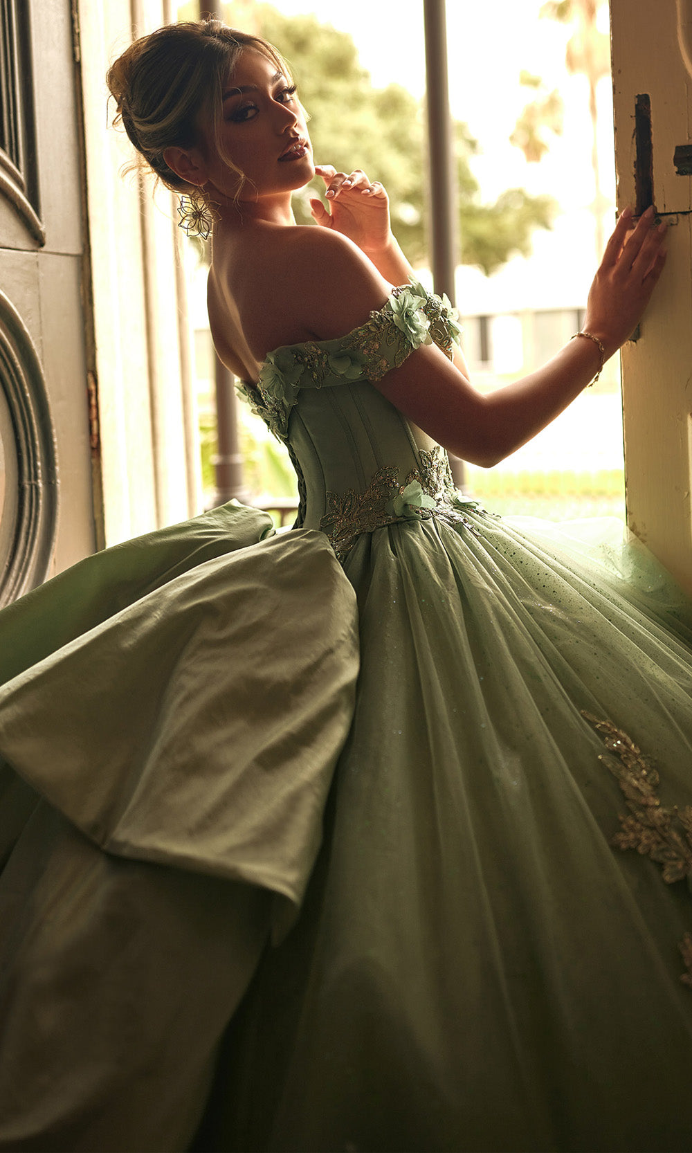 Rachel Allan RQ2210 - Lace-Up Off Shoulder Quince Gown Quinceanera Dresses