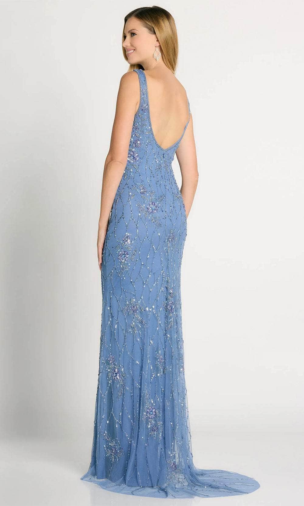 La Valleta LV6106 - Square Neck Beaded Evening Dress Special Occasion Dresses