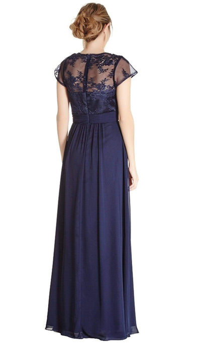 Lace Scalloped V-neck Mother of Bride Dress Dress