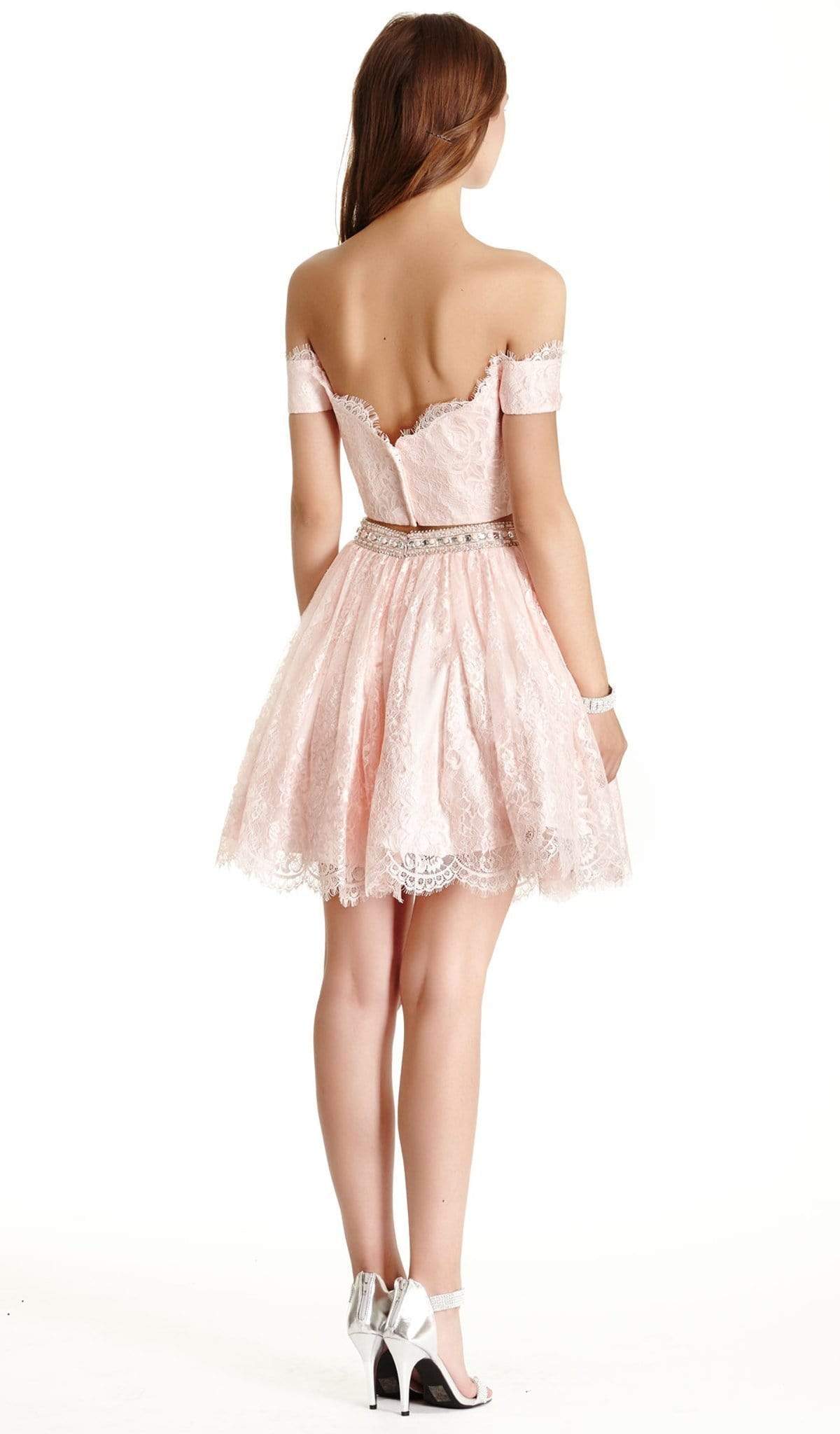 Lace Two Piece A-line Homecoming Dress Homecoming Dresses