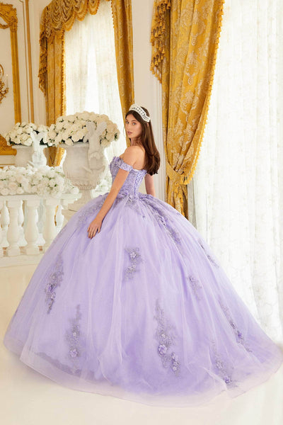 Cinderella Divine 15702 - Floral Applique Ballgown Evening Dresses