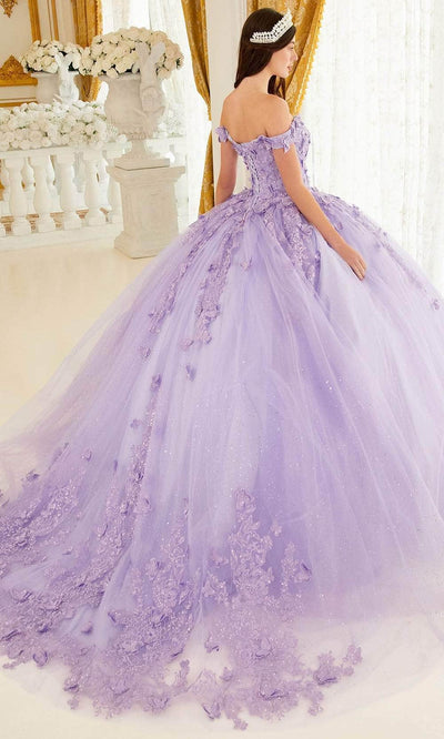 Cinderella Divine 15709 - Beaded Off-Shoulder Ballgown Ball Gowns